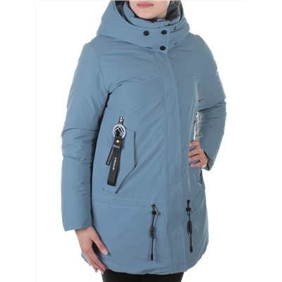 M9072 GRAY/LT.BLUE Пальто зимнее женское Snowpop