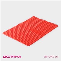 Силиконовый коврик-антижир Доляна «Шипы», 39×27,5 см, цвет МИКС