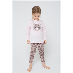К 1537/светло-розовый+сердечки леопард, пижама