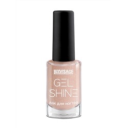 LuxVisage Лак для ногтей GEL SHINE тон 102 светлый бежевый с шиммером 9г