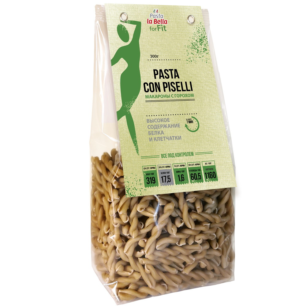 Pasta la Bella forFIT Птитим из зеленого гороха, 400 г купить, отзывы,  фото, доставка - Клуб Шопоголиков 