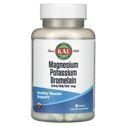 KAL, Магний калий бромелаин, 60 таблеток