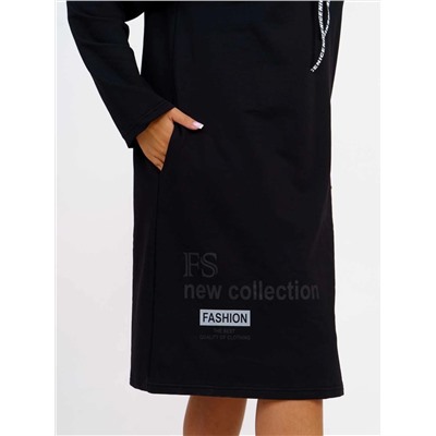 Платье женское Текс-Плюс, цвет черный серый