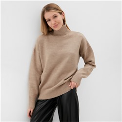 Джемпер вязаный женский MINAKU: Knitwear collection цвет бежевый, р-р 42-44