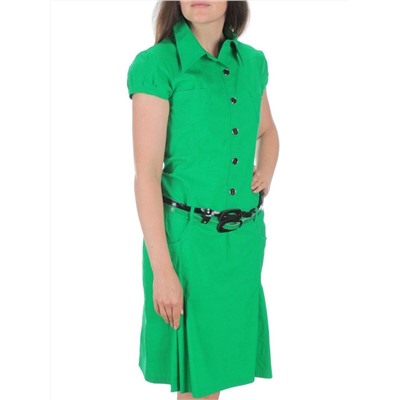 9405 GREEN Платье женское (85% хлопок, 10% вискоза, 5% лайкра)