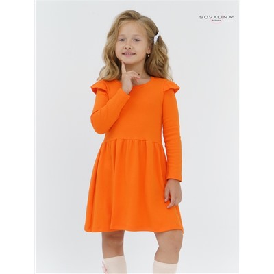 Платье Фея оранжевая 128/оранжевый/100% хлопок
