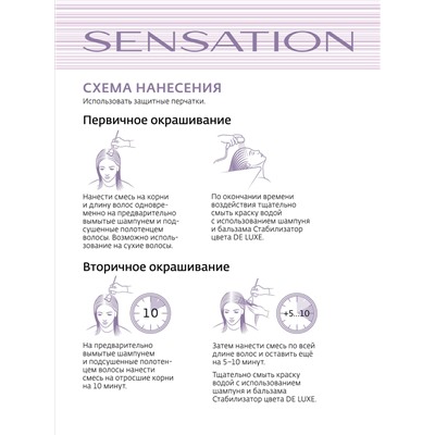 10/61 Безаммиачная краска для волос SENSATION DE LUXE 10/61 светлый блондин фиолетово-пепельный