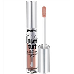 LuxVisage Тени жидкие матовые Matt tint waterproof 12H, тон 107 rose beige