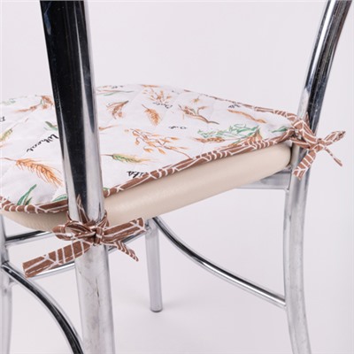 Чехол на стул с завязками 35х38  Радушная хозяйка (Традиция) , рогожка, 100 % хлопок,  Колоски