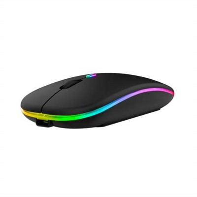 Беспроводная бесшумная компьютерная мышь с подсветкой RGB