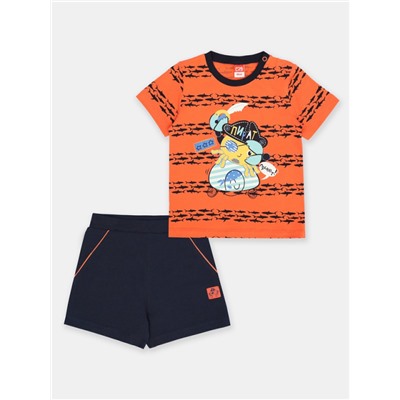 CSBB 90190-29-380 Комплект для мальчика (футболка, шорты),оранжевый