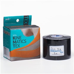 Кинезио тейп Spol Tape корейский, 5 см x 5 м, черный