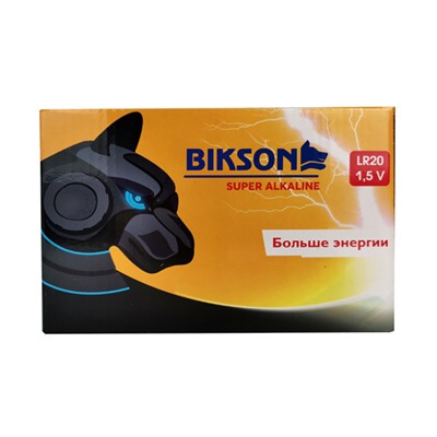 Батарейка BIKSON LR20-2BL, 1,5V, 2шт, блистер арт. BN0554-LR20-2BL алкалиновая (цена за 1 шт.)