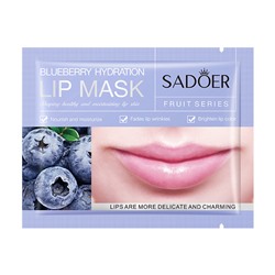 Увлажняющие идрогелевые патчи для губ с экстрактом черники SADOER Blueberry Hydration Lip Mask, 8 гр