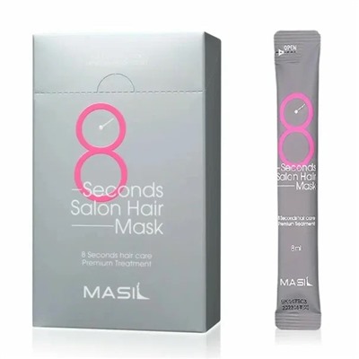 Masil Маска для волос салонный эффект за 8 секунд в саше- 8мл*20шт(8 розовый саше)