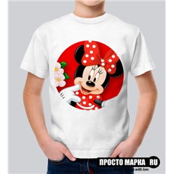 Детская футболка Minnie with a red bow