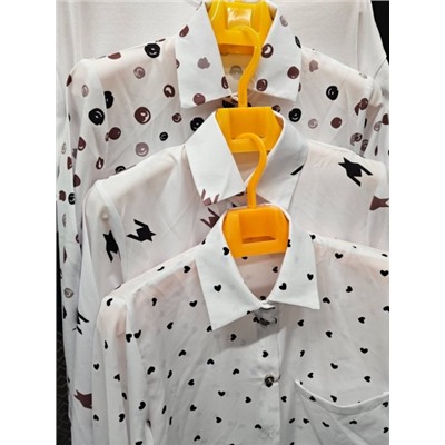 Блузка с карманом сердечки BEK 01.24