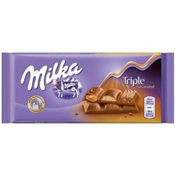Шоколад Milka Triple Caramel 90гр
