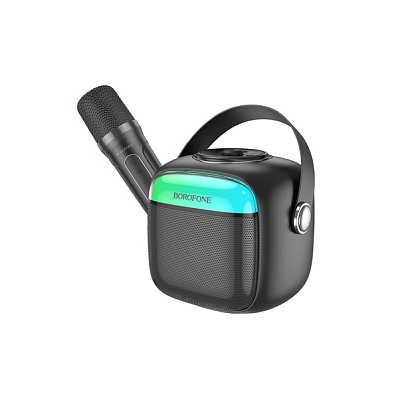 Колонка Bluetooth 5.1 5W 1500mAh c проводным микрофоном Borofone BP15 (Black)