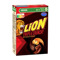 Пшенично-рисовые хлопья с шоколадом и карамелью Nestlé Lion Triple Crunchy 300 г