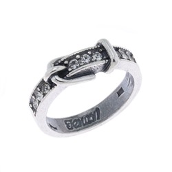 "Слинг" кольцо в серебряном покрытии из коллекции "Linkage" от Jenavi