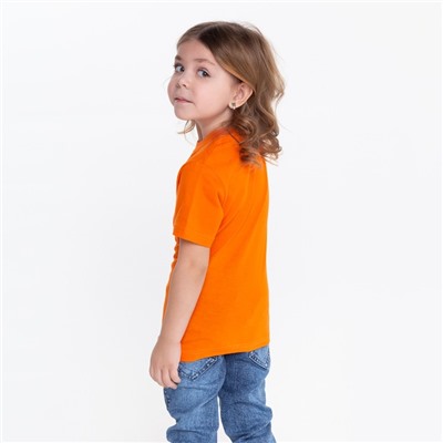Футболка детская, цвет оранжевый, рост 140 см