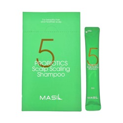[Истекающий срок годности] Шампунь для волос MASIL глубоко очищающий с пробиотиками (пробник) - 5 Probiotics Scalp Scaling Shampoo, 8 мл*1шт