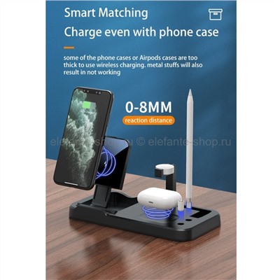 Беспроводная зарядная станция Wireless Charger Stand T9 4in1 МА-22 (96)