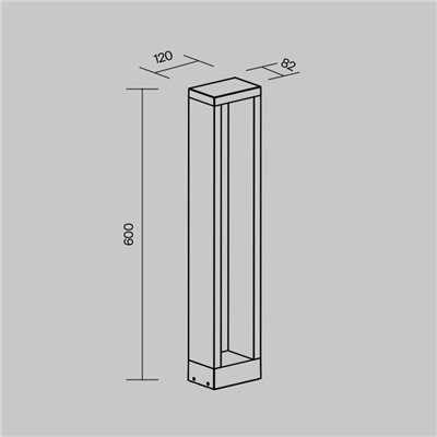 Светильник ландшафтный Outdoor O462FL-L10GF3K, 10Вт, 8,2х12х60 см, LED, 500Лм, 3000К, цвет графит