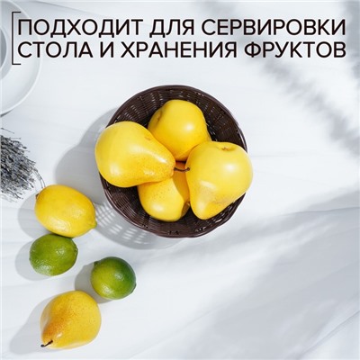 Корзинка для фруктов и хлеба Доляна «Шоко», 18×18×5,5 см