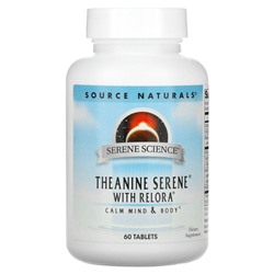 Source Naturals, Serene Science, Theanine Seren, теанин с комплексом Relora, 60 таблеток