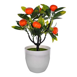 TCV030-09 Искусственное растение Бонсай Апельсин в горшке, 25х9х15см