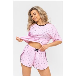 Пижама с шортами 36730 (розовый)