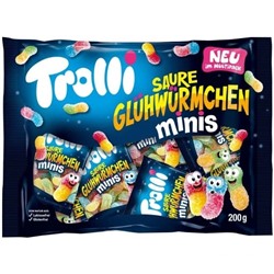 Жевательный мармелад Trolli Sour Glowworms mini 200 г