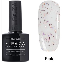 Elpaza Top No Wipe Flakes  Pink!!   Топ без липкого слоя с хлопьями  10 мл