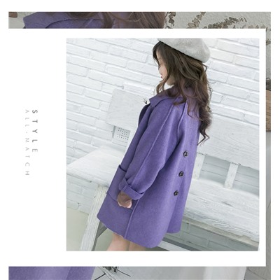 Пальто для девочек арт КД49, цвет:фиолетовый