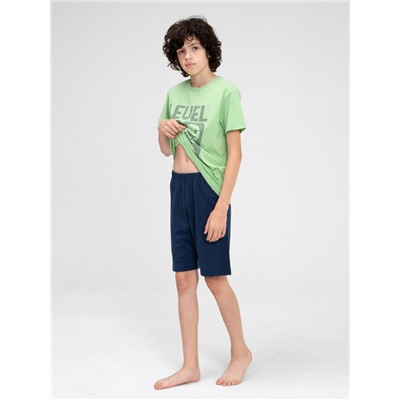 CWJB 50141-37 Комплект для мальчика (футболка, шорты),зеленый