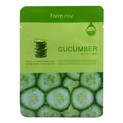 Тканевая маска для лица с экстрактом огурца FarmStay Visible Difference Mask Sheet Cucumber 23мл