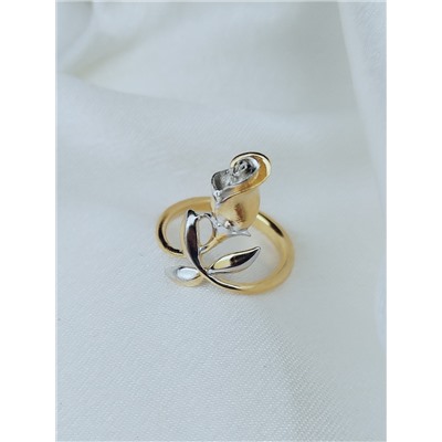 "Чайная роза" кольцо в золотом покрытии из коллекции "Фаворитка" от Jenavi