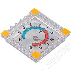 Термометр оконный ТББ Биметаллический квадратный в п/п.
