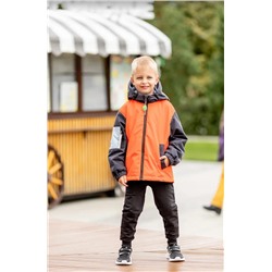 538-23в Куртка-бомбер для мальчика "Вайбс", яркий оранжевый