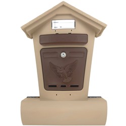 Ящик почтовый ЭЛИТ бежевый с коричневым (г.Ковров) арт.6866
