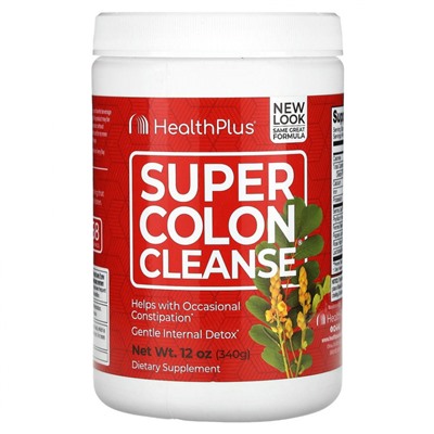 Health Plus, Super Colon Cleanse, для очищения толстой кишки, 340 г (12 унций)