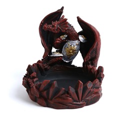 Пепельница "Дракон в латах", 11.7 х 10.3 х 11.3 см, коричневая
