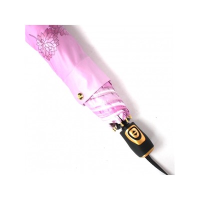Зонт женский ТриСлона-L 3680 B,  R=60см,  суперавт;  8спиц,  3слож,   набивной "Эпонж",  панорамный,  розовый 241648