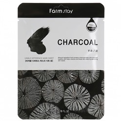 МАСКА ТКАНЕВАЯ ДЛЯ ЛИЦА С УГЛЕМ VISIBLE DIFFERENCE MASK SHEET CHARCOAL, 23мл