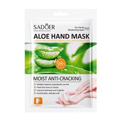 Увлажняющие маски-перчатки для рук против растрескивания с экстрактом алое SADOER Moist Anti-Cracking Aloe Hand Mask, 35 гр