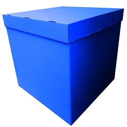 Коробка для воздушных шаров, Синяя 70*70*70 см