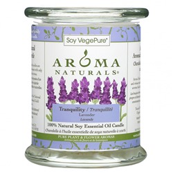 Aroma Naturals, 100% натуральная соевая свеча с эфирным маслом, спокойствие, лаванда, 260 г (8,8 унции)