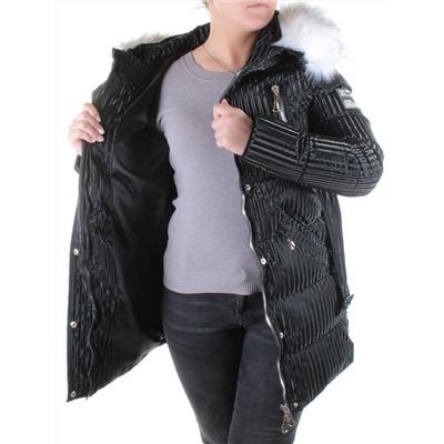 2037 BLACK Куртка зимняя облегченная женская Yixiangyuan